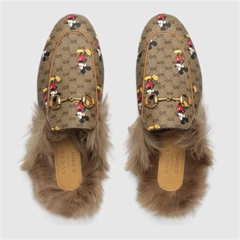 women's gg disney x gucci princetown slipper|Gucci leather slippers.